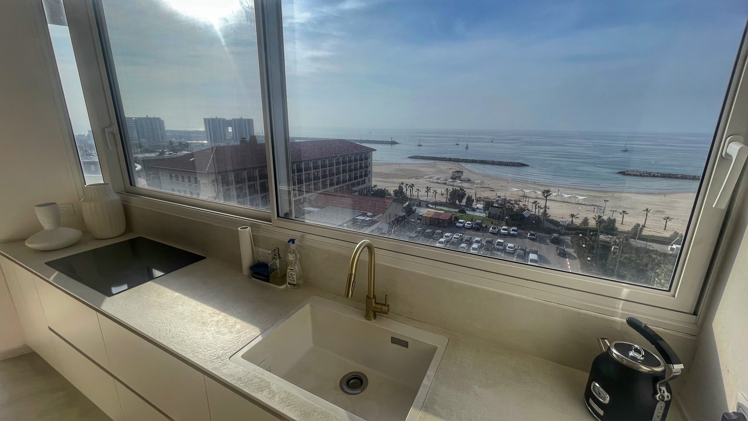 Beachfront duplex Herzliya sea view Panoramic sea view duplex Herzliya Pituach Luxury duplex near beach Herzliya Israel Sea view terrace duplex Herzliya marina