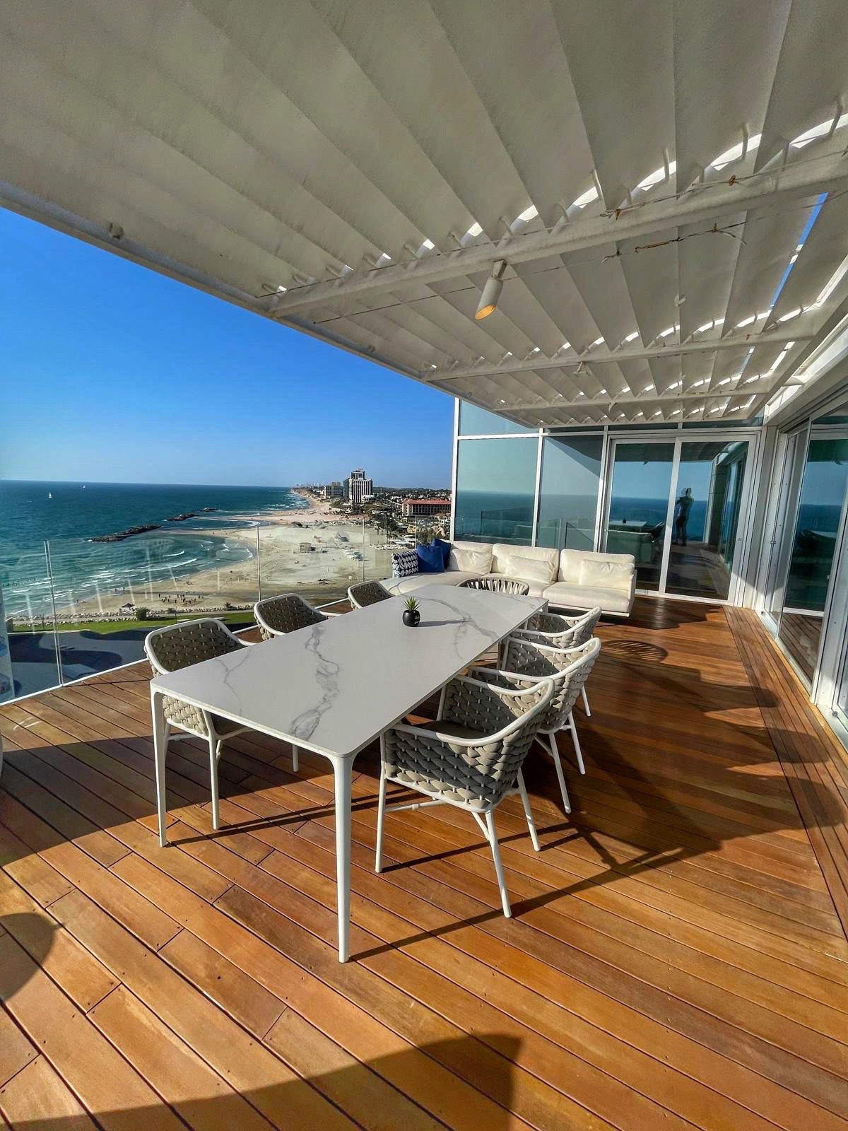 Luxury beachfront penthouse Herzliya Pituach Sea view penthouse Herzliya first line to sea Ultra luxury penthouse Israel beachfront Panoramic sea view penthouse Herzliya marina