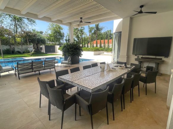 Luxury villa rent Herzliya Pituach pool 1.5 dunam estate Modern 7 bedroom mansion Herzliya Pituach for rent Large private swimming pool luxury real estate Israel